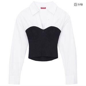 Staud Hazel Bustier Shirt Size S
